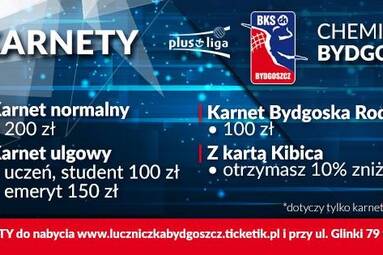 Karnety na mecze Chemika Bydgoszcz