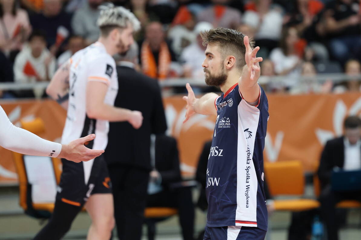 Jakub Popiwczak po meczu Jastrzębskiego Węgla z Chaumont VB 52 w Lidze Mistrzów